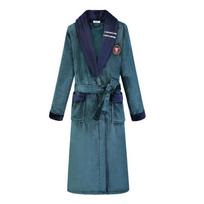 Coral Velvet chalatas dušo kimono chalatas žiemai Naujas vyriškas namų dėvėjimas laisvas pastorintas pižama 3XL gray