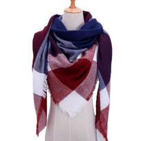 2021 m. prekės ženklo megztas moteriškas šalikas Minkštas žieminis šiltas kaklaskaras Šalikas skarelė Moteris kašmyro kaklaskarės Echarpe Foulard Pashmina blue