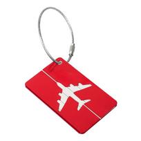 Loop Identifier Alloy Metal Reusable Bag Tag Suitcase Labels Travel Luggage Tags Labels With Ropes white