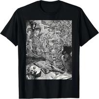 Steampunk siaubo Vintažinis Tarot Maro Maro gydytojas Marškinėliai XXXXXL juoda