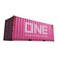 Fujimi NEXT Series 1/24 Car No.1101 20ft Dry Container Type ONE Plastic Model Kit Magenta