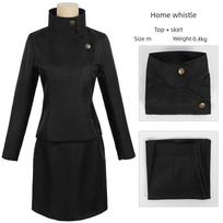 Jujutsu Kaisen Cosplay Costume Series: High School Prodigy Gojo Satoru, Geto Suguru, Itadori Yuji, Ryomen Sukuna Cosplay Jiaoru Whistle [Top + Skirt] M black