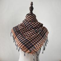 Tarpvalstybinis Arafato Keffiyeh kutuotas šalikas: Lengvas, vėjo/smėlio atsparus taktinis dykumos apranga gray