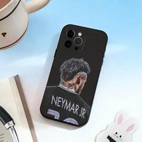 Futbolas 10 NEYMAR JR  Dėklas telefonui iPhone 17, 16,15,14,13,12,11 Plus,Pro Max, Kitiems Minkštas juodas dangtelis iPhone17air black
