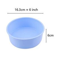 4/6/8/10 colių silikoninė torto forma apvali nelipni šokolado formelė kepimo įrankiai 6inch gray