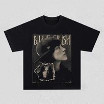 Billie Eilish Plakatas Grafinis Spaudinys Marškinėliai Vyrams Moterims Medvilniniai Streetwear Hip Hop Y2k Apvalus Kaklas Madingi Dydeli Viršutiniai Drabužiai Vasaros Nauji Marškinėliai S raudona