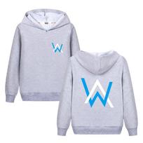 Vaikų džemperis Paauglių berniukų paltai Alan Walker gobtuvas Žieminės medvilninės striukės 120 white