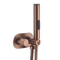 Cross 3-Function Handheld Booster Shower Head & Bidet Set with Hot/Cold Brass Connector. 28x28x18 cm gray