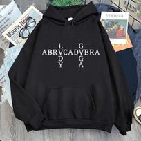 Lady Gaga Abracadabra Hoodies Spausdinimas Patogus Estetiškas Džemperis Su Gobtuvu Gotikiniai Drabužiai M gray