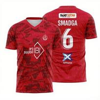 Hapoel Tel Aviv Football Jersey T-shirt Sports T-shirt Football Training Suit Fan Special Jersey Kit FamilyMatching Unisex 3XL brown