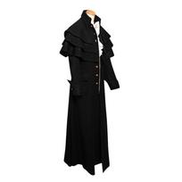Patvarus ir madingas vyriškas vintažinis gotikinis paltas Black,3XL black