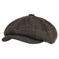 Autumn Winter Thick Warm Wool Herringbone Newsboy Cap Men Cabbie Beret Hats Octagonal Hat Detective Hats Retro Driver Flat Caps 56-59 cm gray