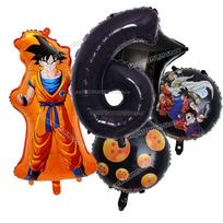 Anime Son Goku Vaikų Gimtadienio Dekoracijos Dragon Ball Skaičių Balionų Kolekcija Berniuko Mergaitės Party Favor Animacinis Kūdikio Maudynių Gimtadienio Dekoracija