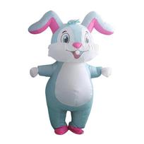 Cross-Border Inflatable Easter & Halloween Rabbit Costume - Cute, Lively Role-Playing Outfit One Size white