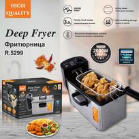 3L Large Capacity Deep Fryer Household Small Electric Fryer Commercial Constant Temperature French Fry Machine white