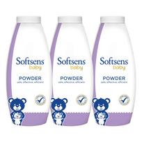 Softsens Baby Powder For Newborns And Infants Absorbs Excess Moisture Reduces Chafing Pack Of 3 Total Volume 200G Each
