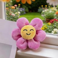 8cm Sunflower Chest Flower Soft Plush Toys Smile Colorful Flowers Stuffed Simulated Flower Brooch Spring Gifts For Friends 8cm violetinė