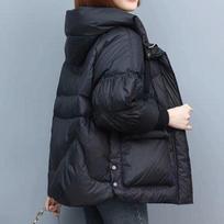 Jacket Female 2026 New Hooded Pocket Large Size Loose Jacket Mother Winter Down Jacket M
