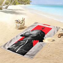 Lewis Hamilton Print Beach Towel, Large Soft Quick Dry Towel for Beach Camping Swimming 80cmx160cm(31x63inch) gray