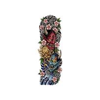 Japoniški Demonai Rankos Rankovės Tatuiruotės Lipdukas Karpių Žuvis Gėlė Japonų Stiliaus Laikinos Tatuiruotės Geiša Bijūnas Vandens Perdavimo Tatuiruotė