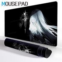 Black White Anime Girl Desk Mat Gothic Girls Mouse Pad Rubber NonSlip PC Keyboard Extended Pads Office Accessories Gamer Carpet 40x90x0.2cm