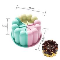 4pcs Round Bento Cake Silicone Mold Star Square Silicone Mousse Cake Mold Heart 12.5 cm Baking Mold Set Chocolate Making white