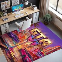Grand Theft Auto VI Pattern Rug, Indoor/Outdoor Mat, for Picnic, Gameroom, Bedroom, Office, Living Room, Home Decor Carpet, Birthday Gift 80cmx120cm
