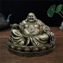 Auksinės kinų Feng Shui besijuokiančio Budos statulėlės Ornamentai Didelė Maitrėjos Budos skulptūrėlė Namų dekoravimas Dovanos