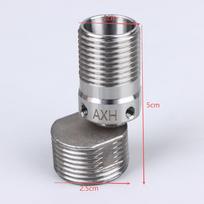 360° Rotatable Angle Adjustment Eccentric Screw Corner Wall Mounted Shower Faucet Adapter 304 Stainless Steel Angled Curved Foot gray