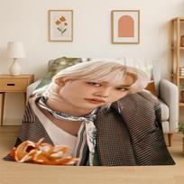 Kpop Felix Stray Kids Muzikinė flanelinė antklodė Minkšta šilta antklodė miegamajam svetainei lovai kelionėms stovyklavimui iškylai Dovana 180cm x 230cm
