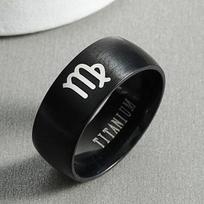 Madingas Signet žiedas Vyriškas Sun Power Supernatural žiedas Titano plieno žiedas vyrams Papuošalai Vestuvių sužadėtuvės Dovanos Priedai 8 gray