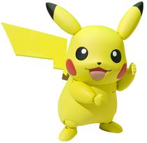 TAMASHII NATIONS Pokemon Pikachu 100 mm dažyta lanksti figūrėlė S.H.Figuarts apytiksl.. PVC ir ABS