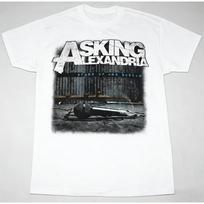 Vintage Asking Alexandria Rock Band T Shirt Unisex Oversized Round Neck Short Sleeve Tee Vintage Metalcore Music Casual Streetwear Top for Men Women M black
