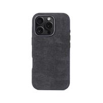 Magnetinis odinis telefono dėklas IPhone 16 Pro Plus Max Pilnas apsaugos minkštas zomšos paviršius Plonas prigludimas Kelių spalvų iPhone 16 Pro Max Magnetic Snap juoda