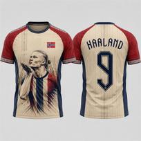 Haalandas commemorative 2026 m. vyriški arba vaikiški futbolo marškinėliai Sportiniai futbolo marškiniai Lauko treniruotės Bėgimas ir sporto veikla XL