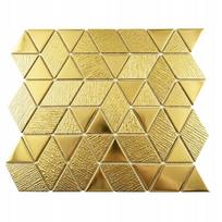 Mosaic Decorative Wall Tile Gold Triangles Self-Adhesive Glamour