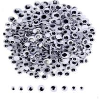 1000 Pieces Self Googly Eyes | Movable Black Pupils, with Backing, for Classroom Crafts gray