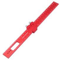 Precision T Type Pocket Ruler Inch Metric Measuring Tool with Slide Stop for Carpentry Marking