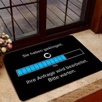 1pc Blue Energy Bar Pattern Flannel Floor Mat - Non-Slip Washable Farmhouse Style Doormat, Durable Polyester Material, Suitable for Indoor/Outdoor Use 40X60CM gray