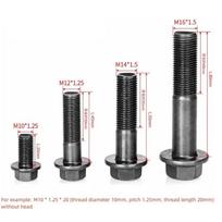 M10 M12 10.9 Grade Black Carbon Steel Hex Flange Bolt Toothed Anti Slip Flange Screw With Pad 1pc 2pcs Optional M10x35x1.25-FT(2pcs