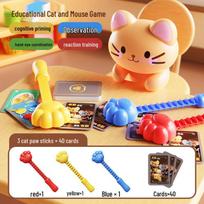 Cat Paw Mouse Catch: Children's Educational Family Board Game blue