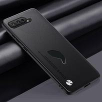 Prabangus PU odinis dėklas Asus ROG telefonui 3 5 S 5S dangtelis silikoninis pilnos apsaugos telefono dėklas Asus ROG telefonui 7 6 D 6D Coque For ROG Phone 6D black
