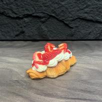 4.9Inches Simulated Croissant Fake Croissant Support customization Baking store decoration props Photography props giliai rausva spalva