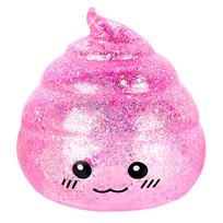 Funny Glitter Poo Stress Ball Toy for Kids Adults, Fidget Prank Toy April Fool's Day Gift, Sensory Stress Relief pink