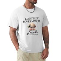 Marcel The Shell With Shoes On Tshirt Daily Wear Plain Short Sleeve Shirt S white