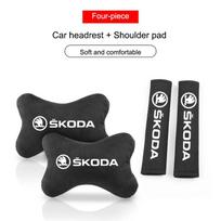 Automobilio galvos atramos kaklo pagalvėlė Sėdynės diržo peties paminkštinimas Skoda Octavia Fabia Rapid Kamiq Scala Kodiaq Superb VisionS Yeti Karoq Enyaq