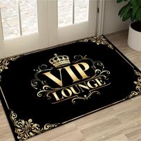 VIP Lounge Gold Crown Welcome Mat, Sophisticated Black Floral Entryway Rug, Non-Slip Washable Floor Mat for Indoor Outdoor 40X60CM gray