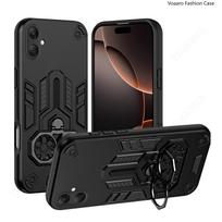 Dual Finger Ring Armor Cover for Samsung Galaxy A07 4G Case for Samsung Galaxy A06 5G A07 4G Rotate Metal Bracket Kickstand Case for Galaxy A06 5G