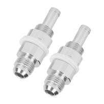 2pcs AN6-5/16 Hose Barb Adapter Aluminum Fuel Pump Tank Fitting for Rubber Plastic Nylon Fuel Lines