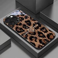 Meilės Širdelė Gyvūniškas Raštas Grūdintas Stiklas Telefonas Dėklas Skirtas iPhone 17 Pro Max 16 15 14 13 12 11 Pro 16E 17Air 7 8 Plus XR XS X Dangtelis iPhone 12